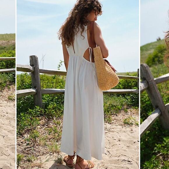 Free People Fabiana White Cutout Midi Maxi Dress - Picture 4 of 9